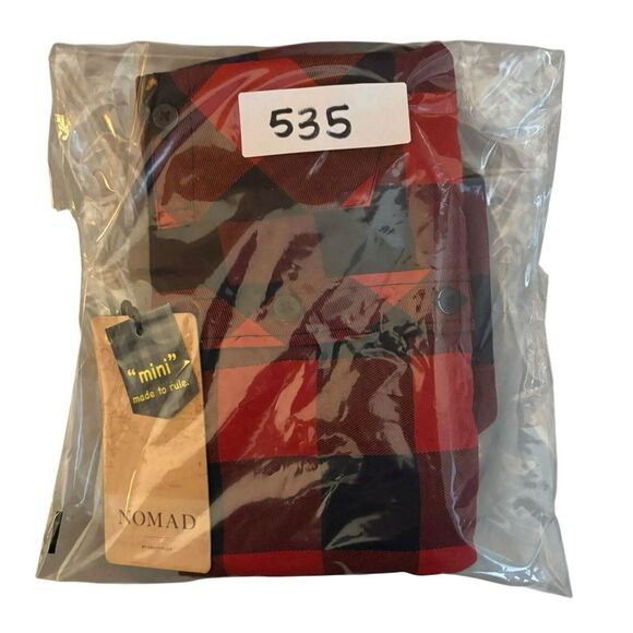 NWT Nomad Buffalo Red/Blue Plaid Soft Flannel LS Shirt Toddler Boy Size 5 - Picture 8 of 8